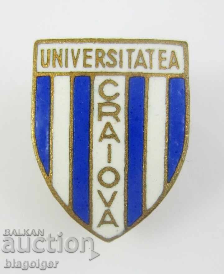Ρουμανία-ΦΚ Ουνιβερσιτάτεα Κραϊόβα-Παλαιό ποδοσφαιρικό σήμα με τιμή 9.99 BGN | € 5.11