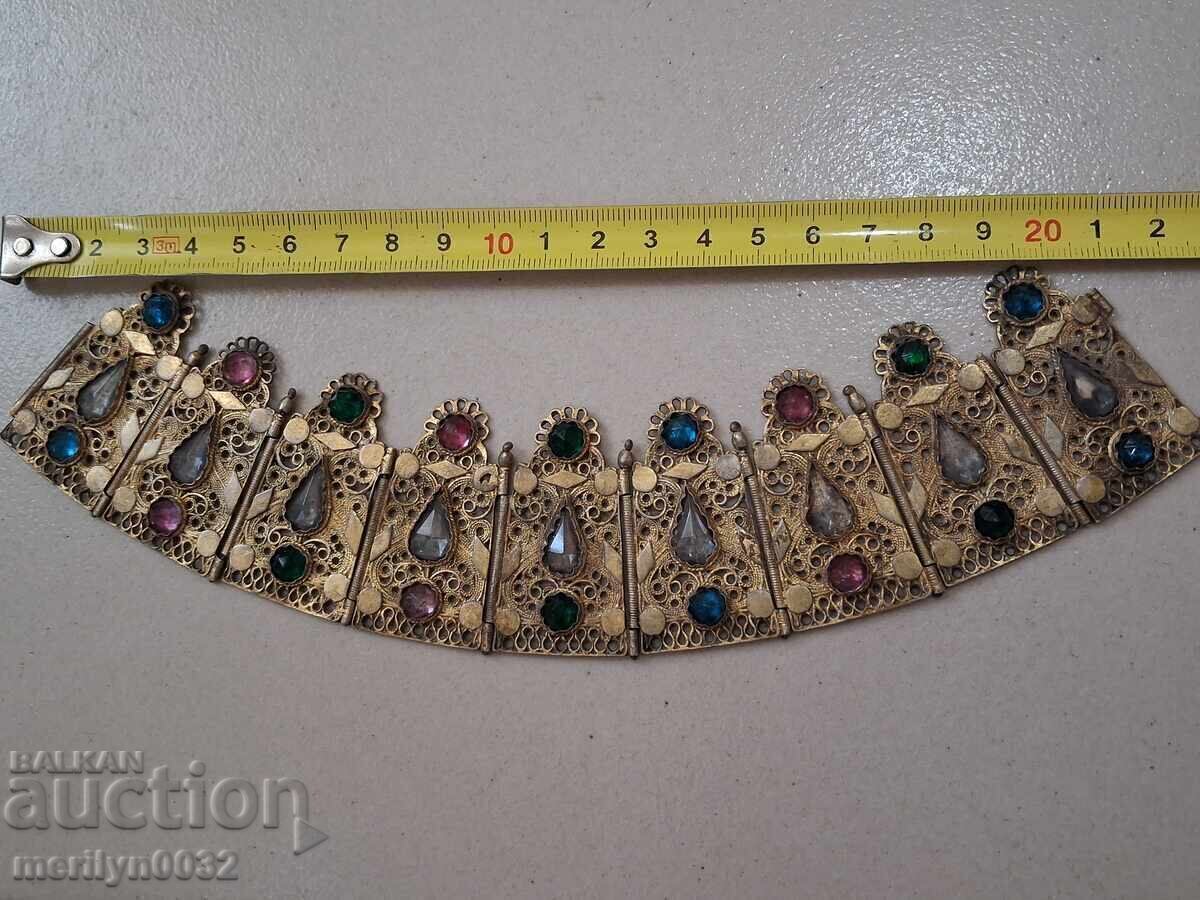 Аукцион Възрожденски женски накит RRR сребро филигран позлата сокай