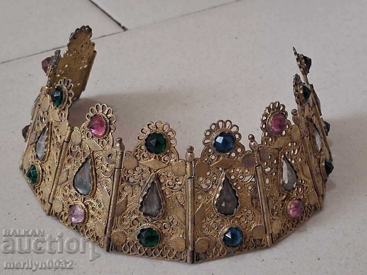 Възрожденски женски накит RRR сребро филигран позлата сокай - 6