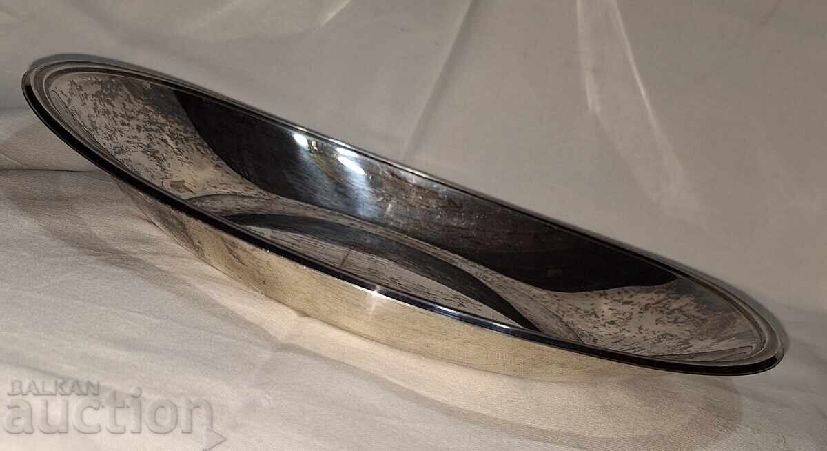Auction  Old silver serving dish/platter -- Wilkens -- 835