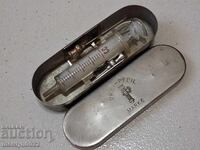 Seringă de sticlă pentru injecție fabricată în Germania WW2