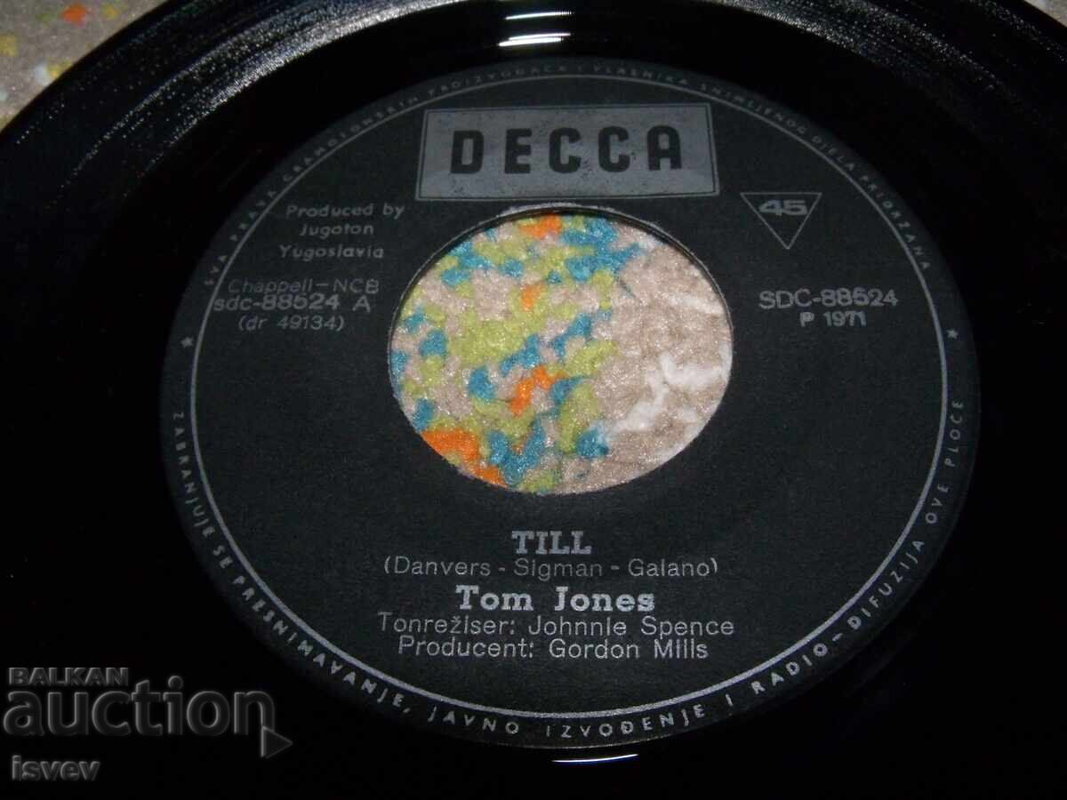 Аукцион Том Джоунс, малка плоча със сингли