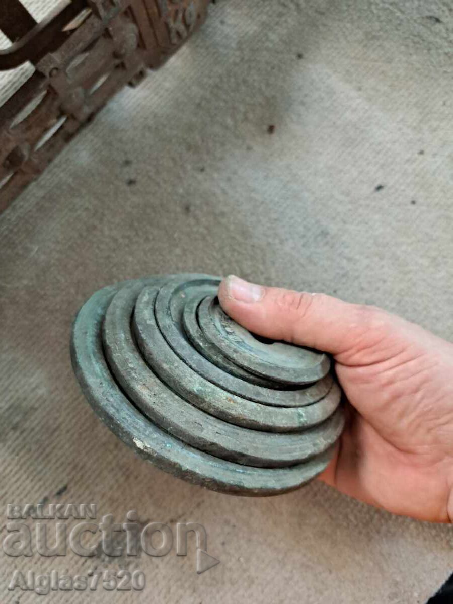 Σταρό ζύγι από πριν το 9ο αιώνα + 6τμχ. βαρίδια/ μοναδικά/ - 5