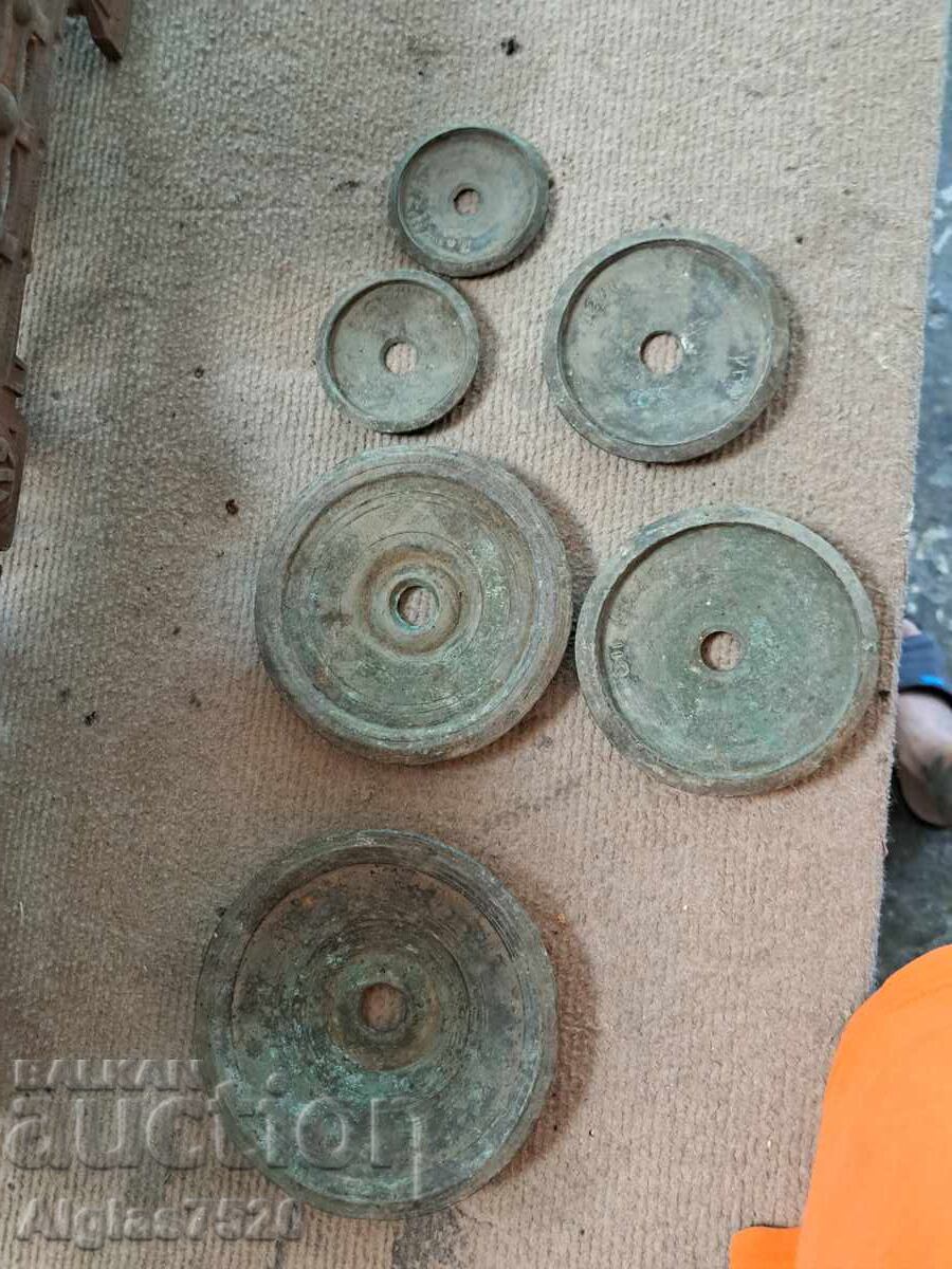 Σταρό ζύγι από πριν το 9ο αιώνα + 6τμχ. βαρίδια/ μοναδικά/ - 6