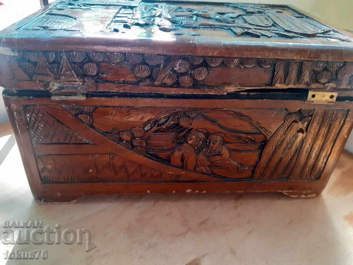 Δημοπρασία Παλιό ξύλινο κινέζικο κουτί - ξυλόγλυπτο Δημοπρασία Παλιό ξύλινο κινέζικο κουτί - ξυλόγλυπτο