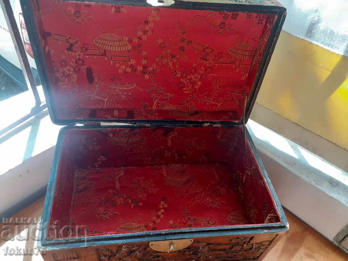 Παράδοση Παλιό ξύλινο κινέζικο κουτί - ξυλόγλυπτο Παράδοση Παλιό ξύλινο κινέζικο κουτί - ξυλόγλυπτο