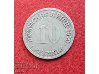 Germany-10 pfennig 1899 G-Karlsruhe