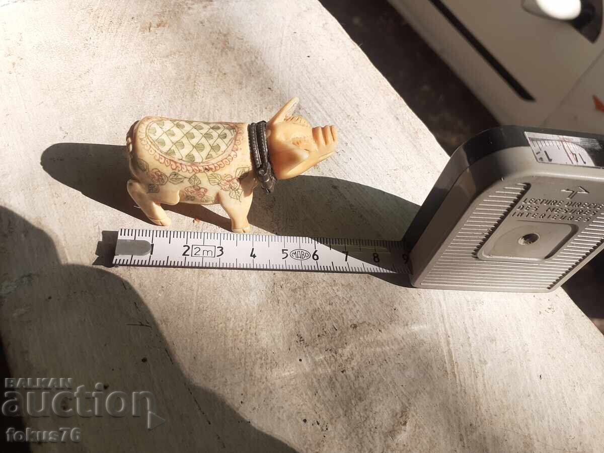 Cutie veche pentru priză de tabac porcușor fildeș - 6