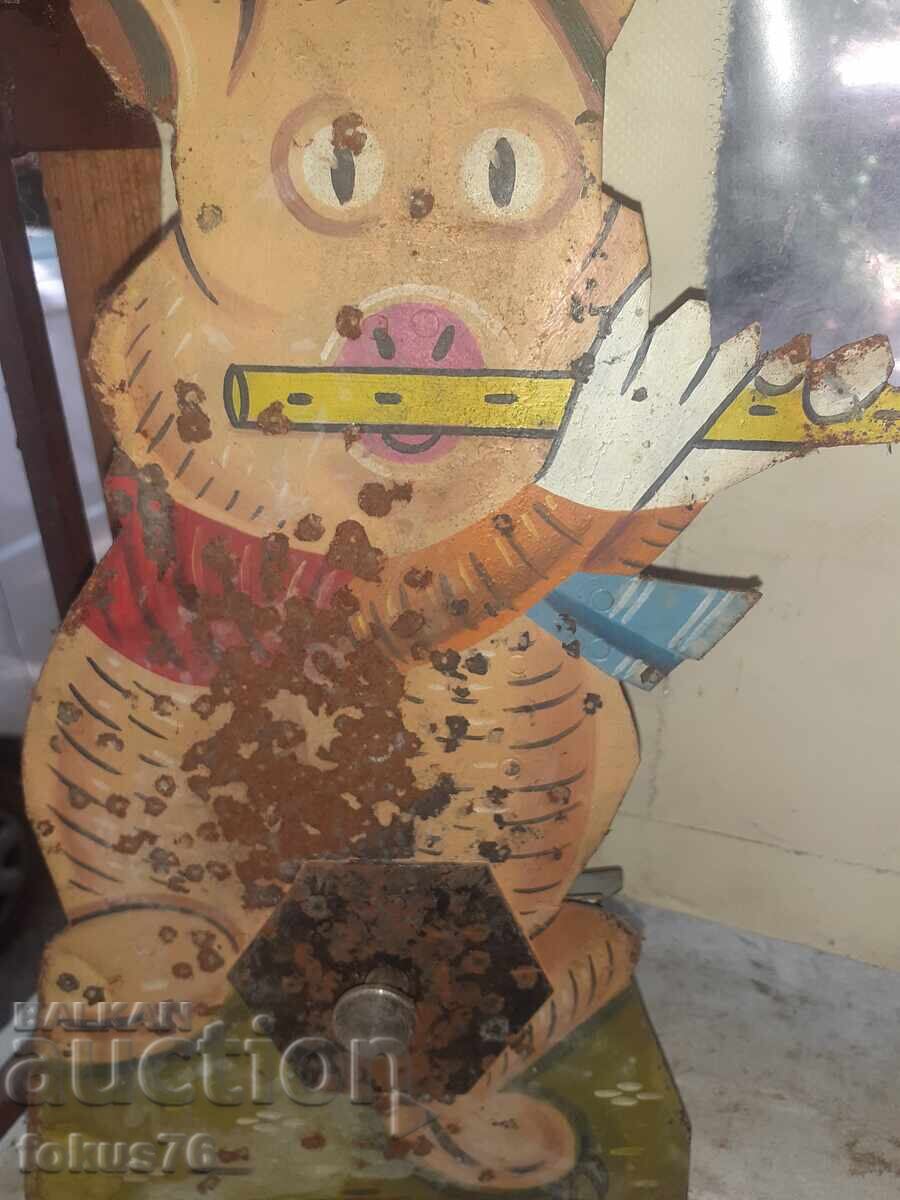 Auction Old Bulgarian metal target toy from a shooting range/gun shop Auction Old Bulgarian metal target toy from a shooting range/gun shop