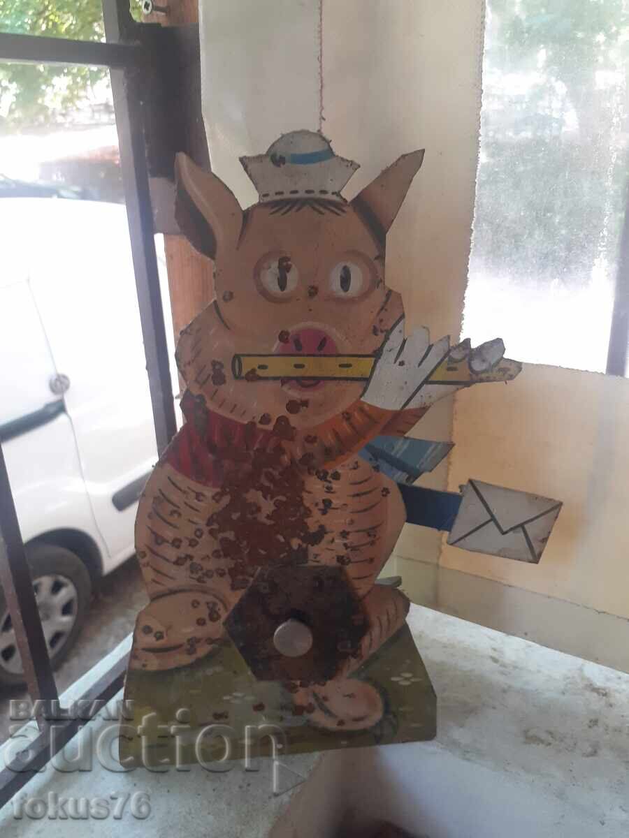 Old Bulgarian metal target toy from a shooting range/gun shop - 7 Old Bulgarian metal target toy from a shooting range/gun shop - 7