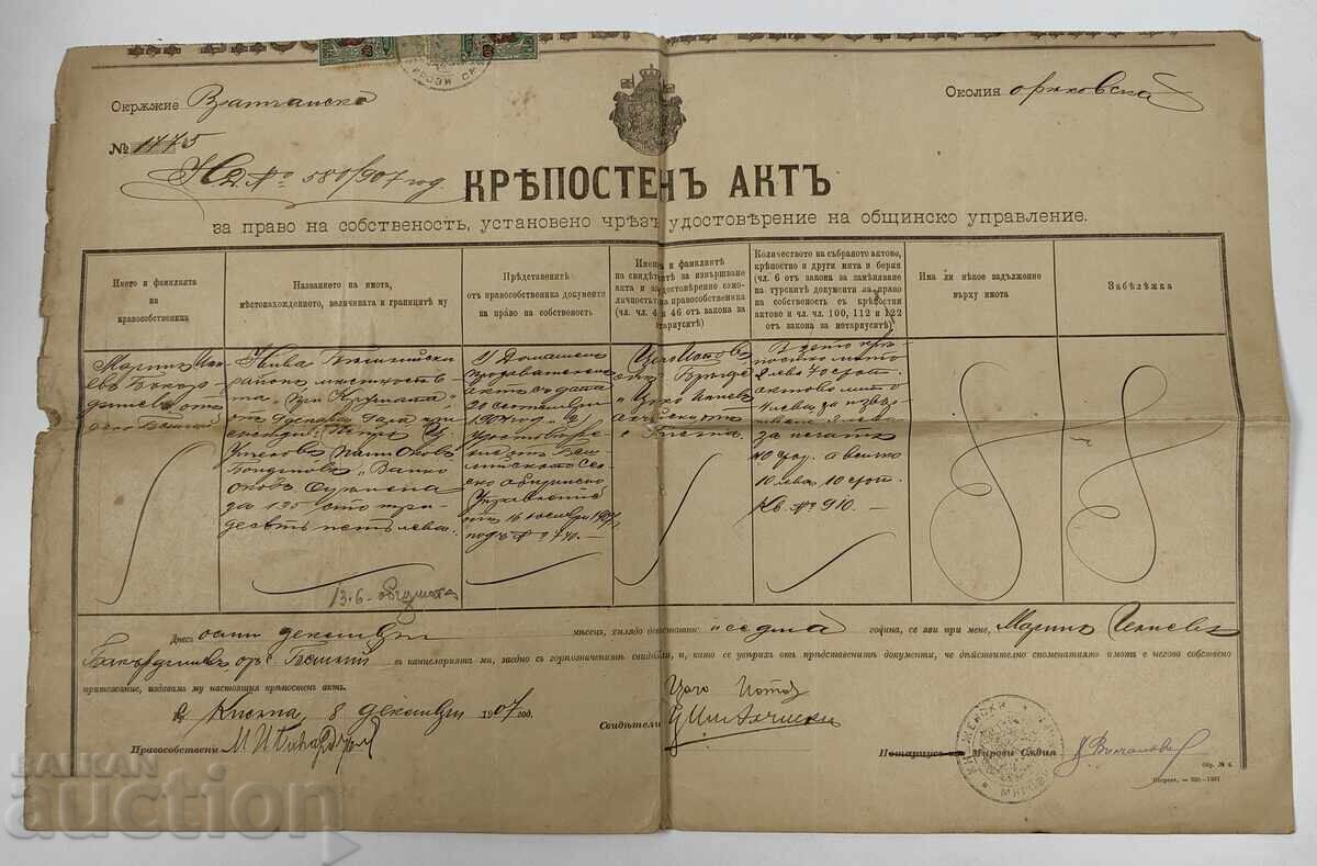 1907 Fortress Act Document Contract Notarial
