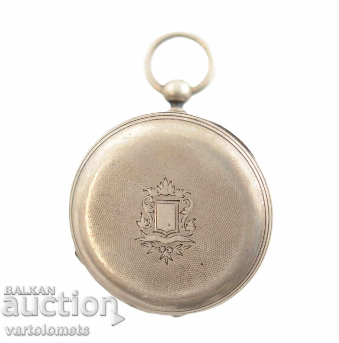 Παράδοση Αντίκα Ασημένιο Ρολόι Τσέπης - Δεν λειτουργεί