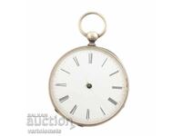 Старинен сребърен джобен часовник   -   не работи