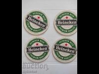 4 Heineken Beer Coasters