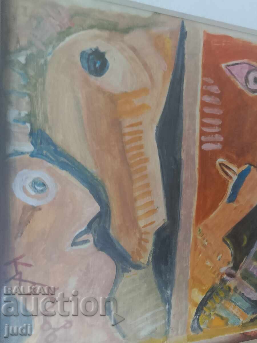 Auction  Dimitur Kazakov Neron painting mixed media