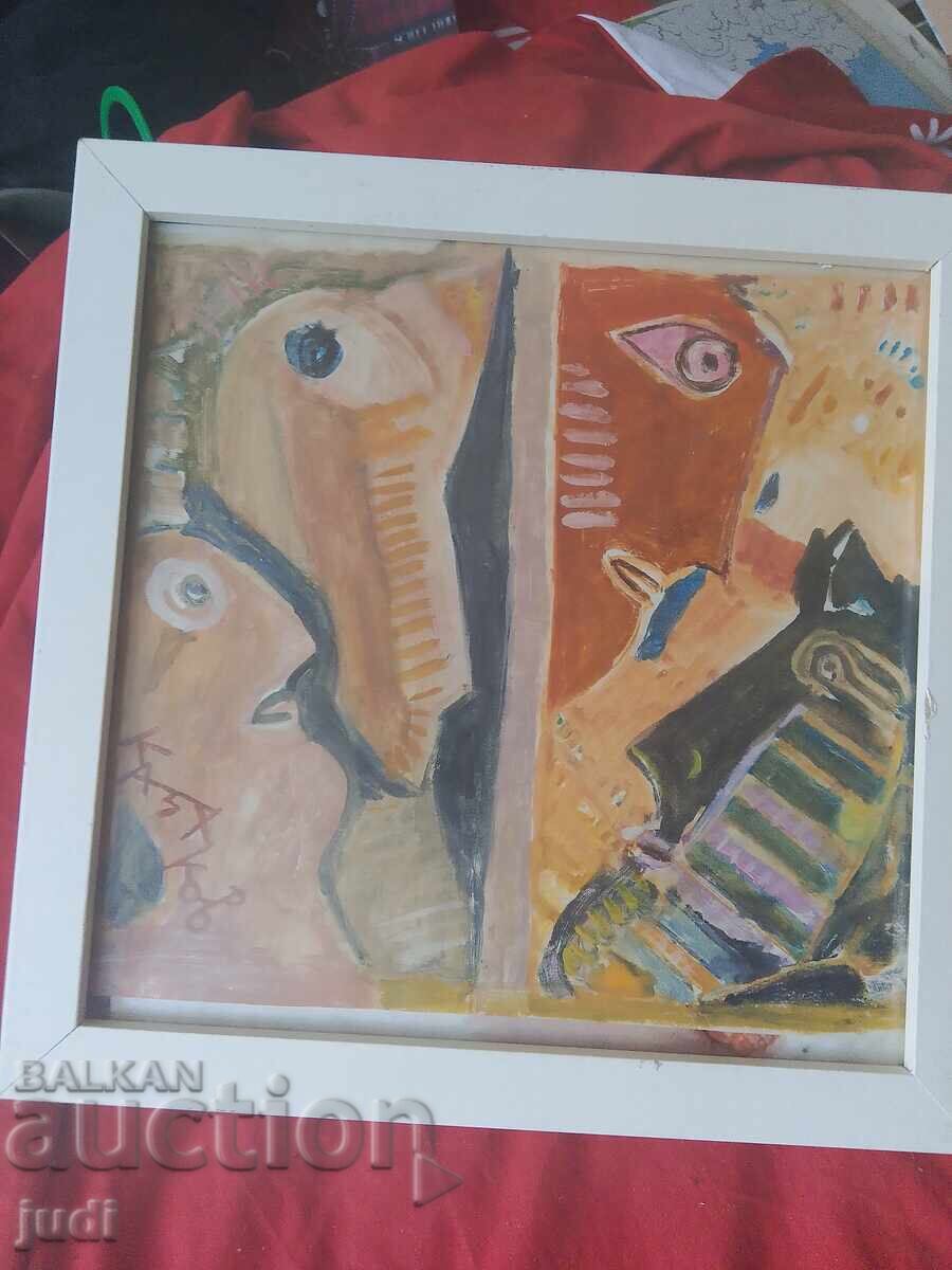 Dimitur Kazakov Neron painting mixed media