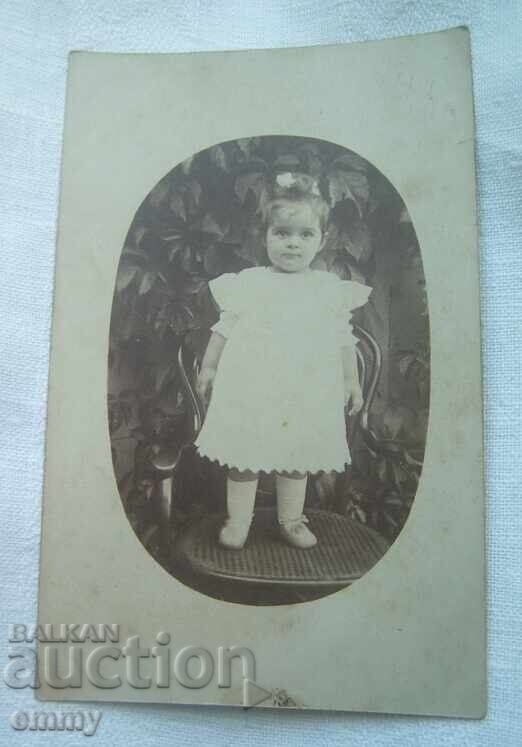 Παλιά φωτογραφία 1917 - μικρό παιδί, κορίτσι, Γκάμπροβο