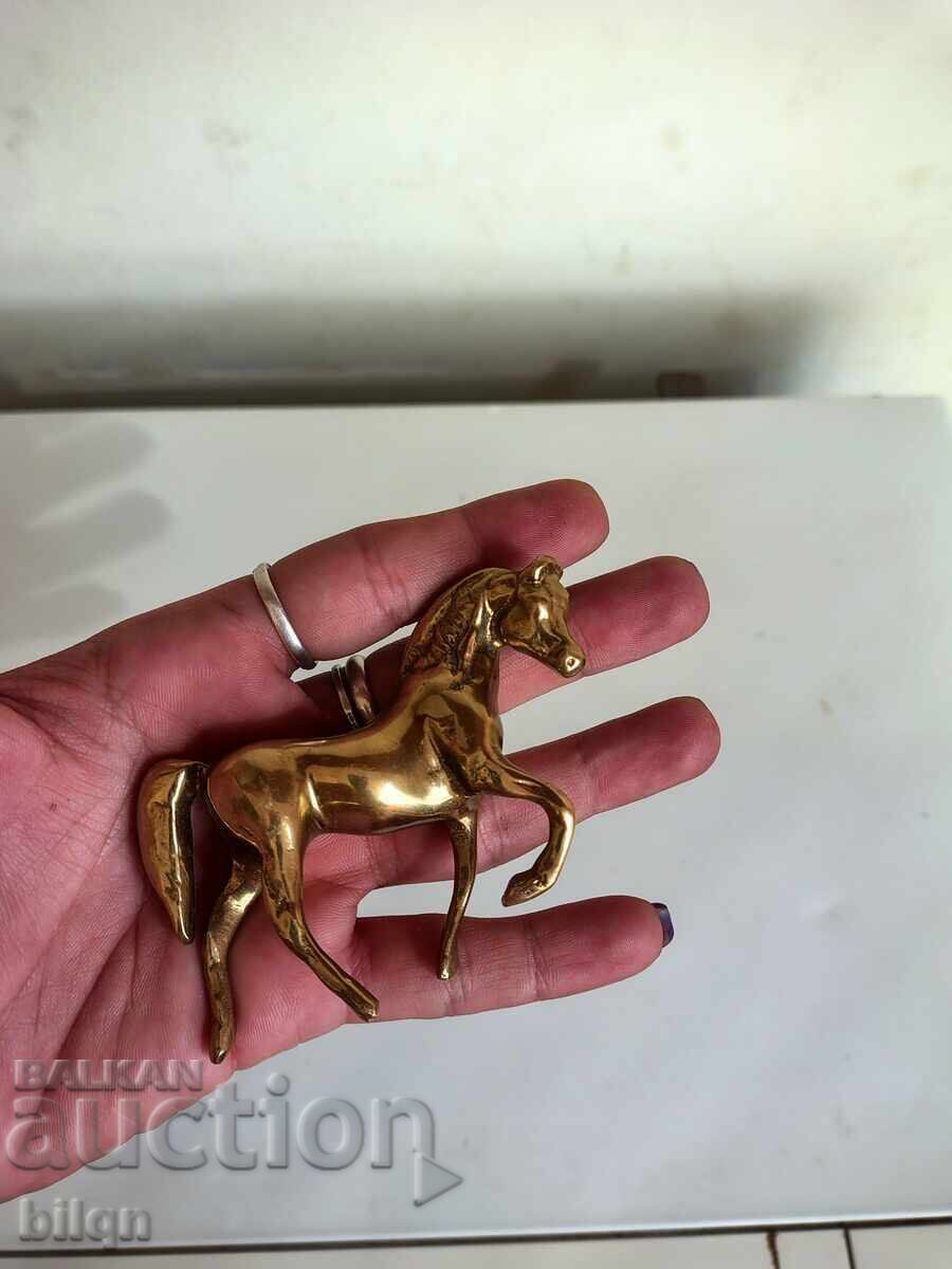 Figurină de colecție superbă, placată cu aur - Cal - 7 Figurină de colecție superbă, placată cu aur - Cal - 7