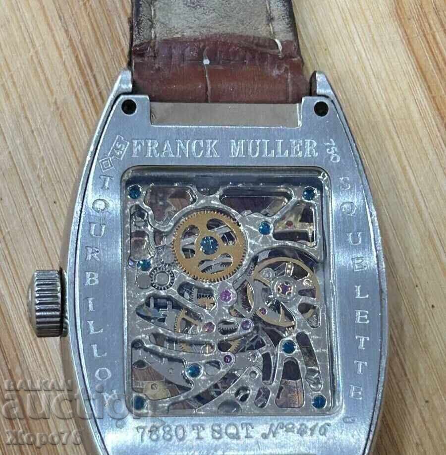 FRANCK MULLER Tourbillon Replica de Înaltă Calitate Placat cu Aur Alb 750 cu preț 250.00 BGN | € 127.82