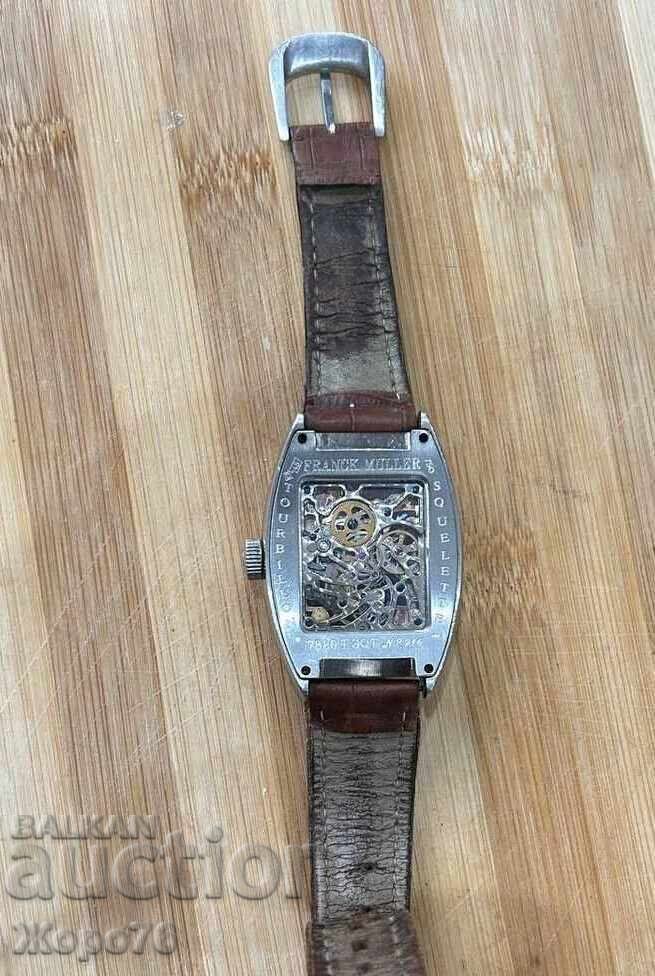 FRANCK MULLER Tourbillon Replica de Înaltă Calitate Placat cu Aur Alb 750 - 7