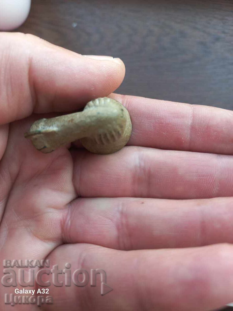 ȚEAVĂ VECHE DE BRONZ LULĂ LULIȚĂ CIUBUC - 5