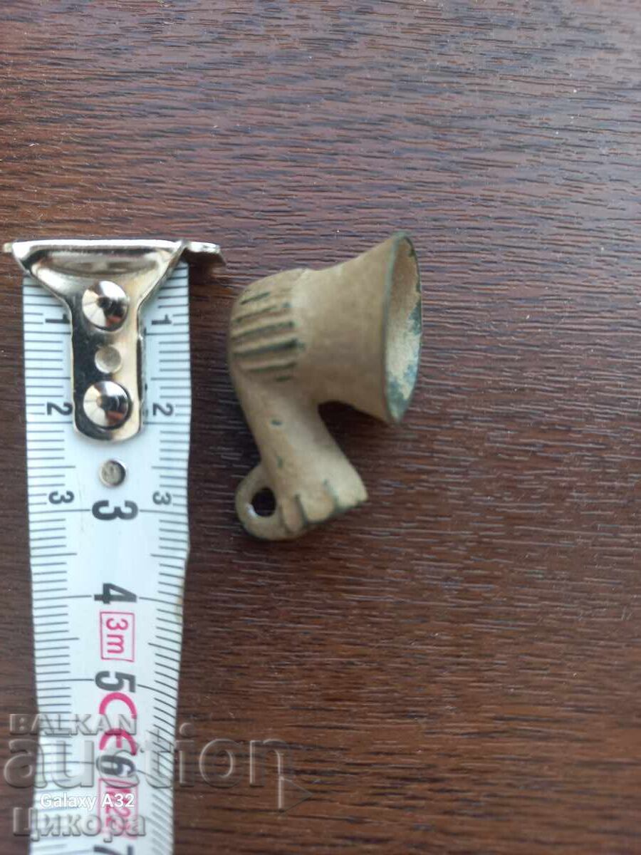 ȚEAVĂ VECHE DE BRONZ LULĂ LULIȚĂ CIUBUC - 6