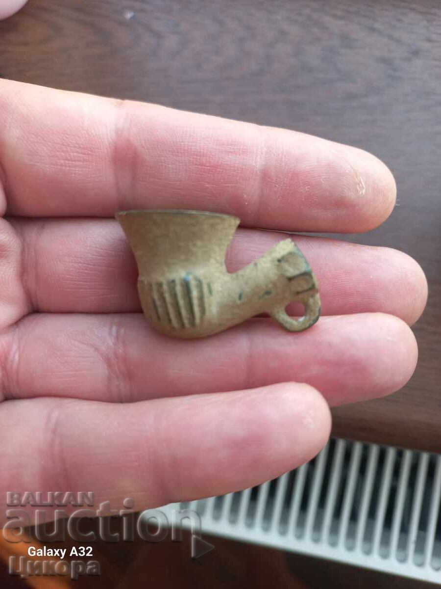 ȚEAVĂ VECHE DE BRONZ LULĂ LULIȚĂ CIUBUC