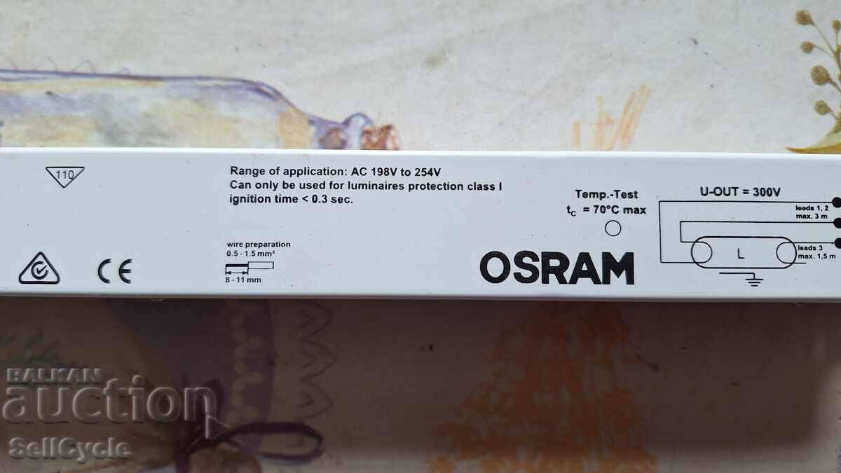 ✅ BALAST ELECTRONIC OSRAM PUTERE 1X58W❗ cu preț 5.00 BGN | € 2.56