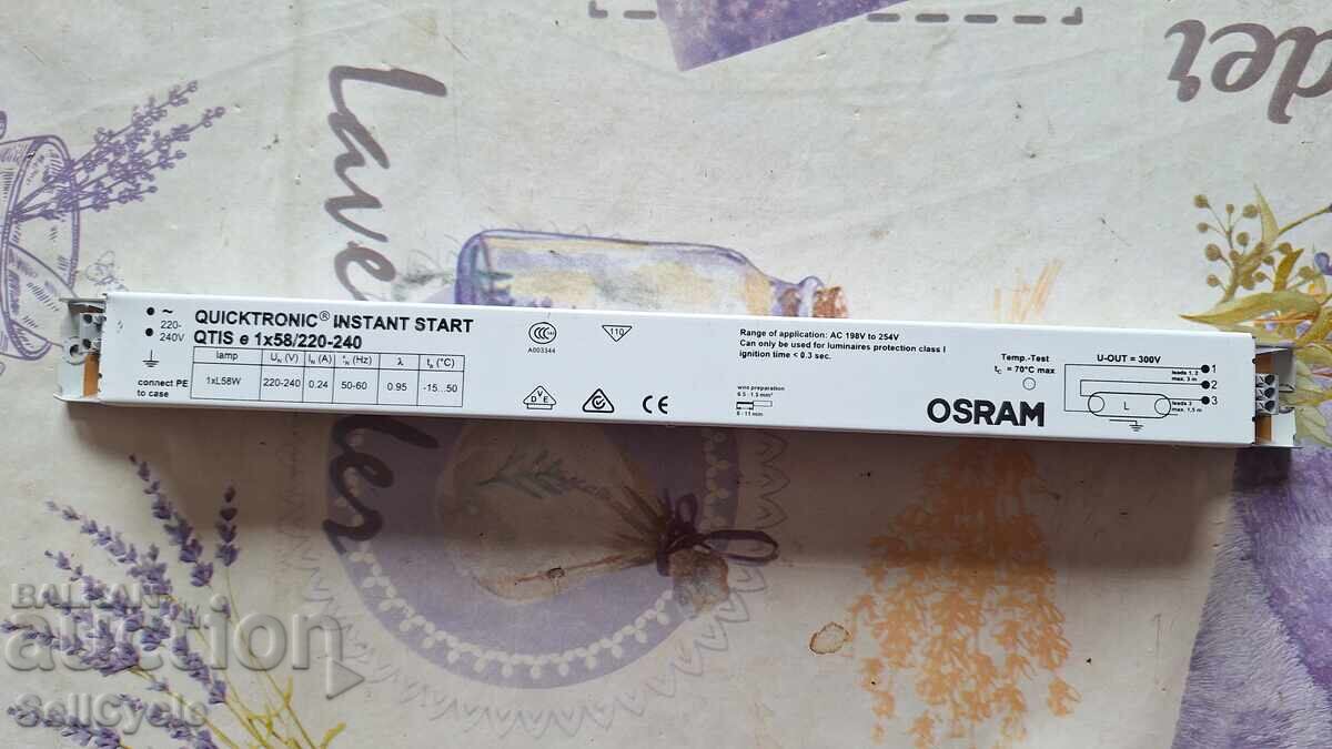 ✅ BALAST ELECTRONIC OSRAM PUTERE 1X58W❗