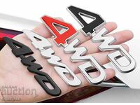 Embleme noi "4x4" - 125 mm / 30 mm