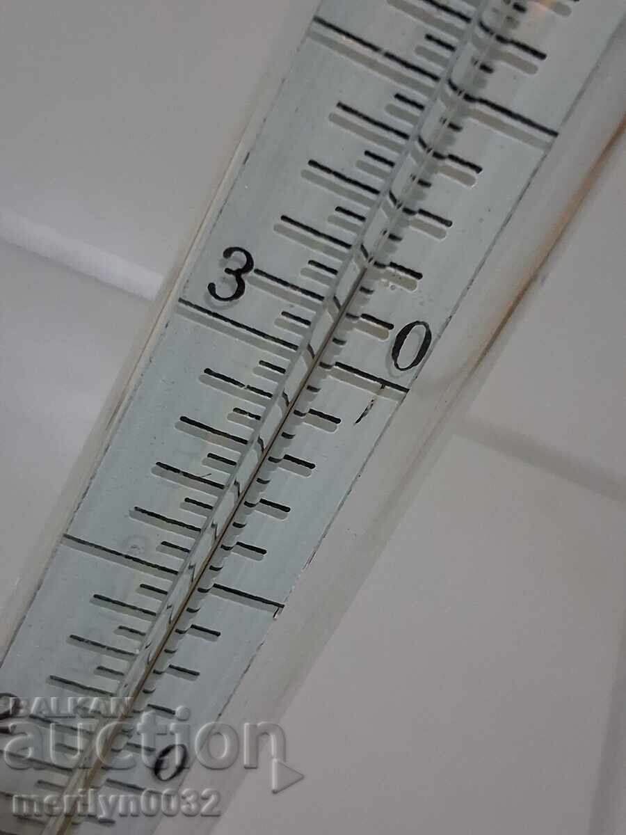 Стар живачен термометър до 50 градуса ГДР 60-те години - 7