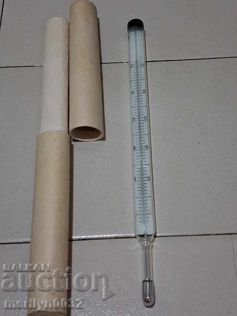 Стар живачен термометър до 50 градуса ГДР 60-те години