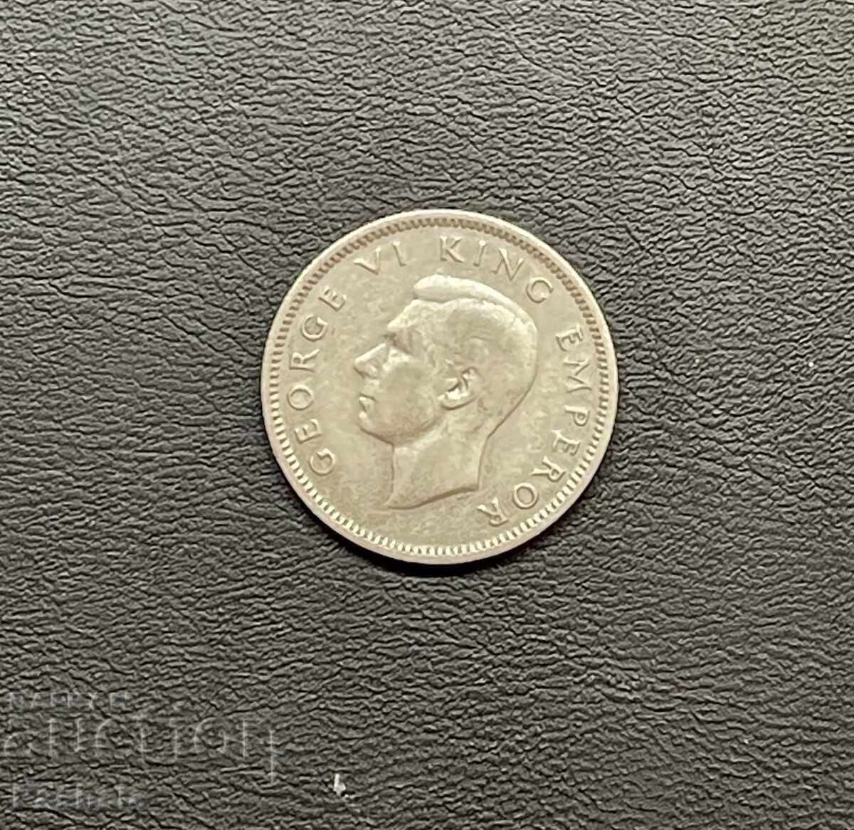 New Zealand 6 pence 1937 with price 15.00 BGN | € 7.67