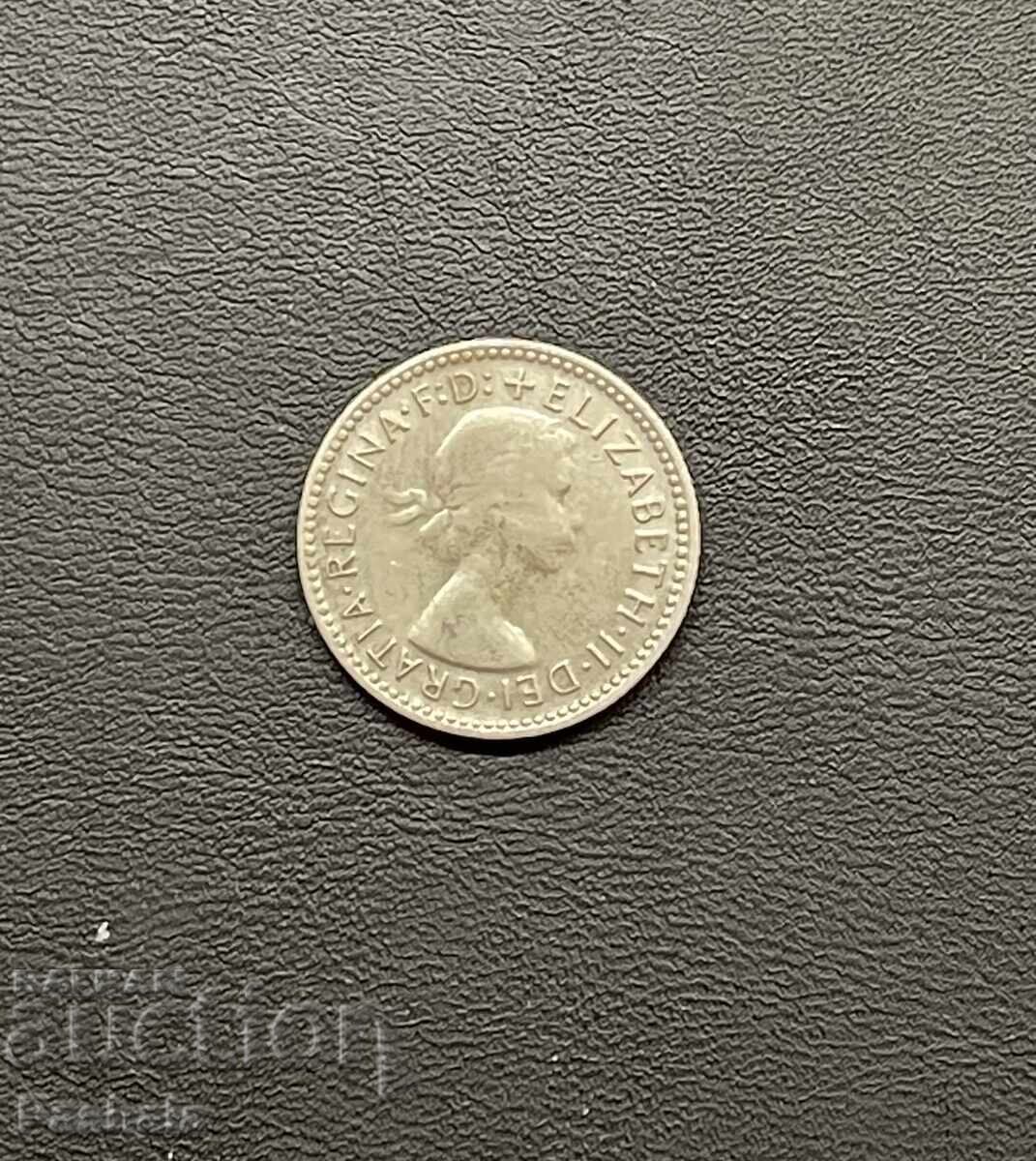 Австралия 6 пенса 1955 г. с цена 6.00 лв. | € 3.07 Австралия 6 пенса 1955 г. с цена 6.00 лв. | € 3.07