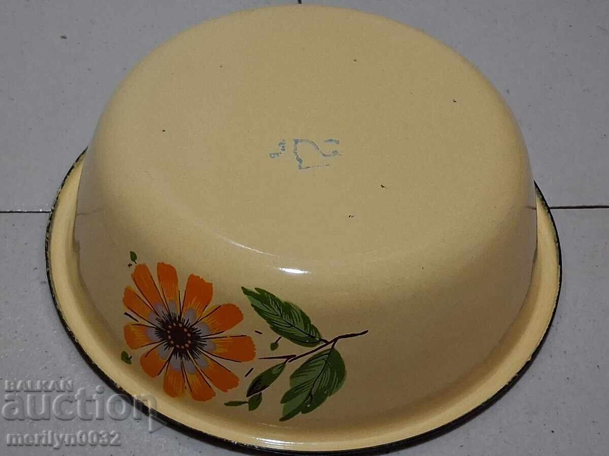 Δημοπρασία Εμαγιέ πιάτο, σκεύος με σμάλτο, μπολ, ΕΣΣΔ