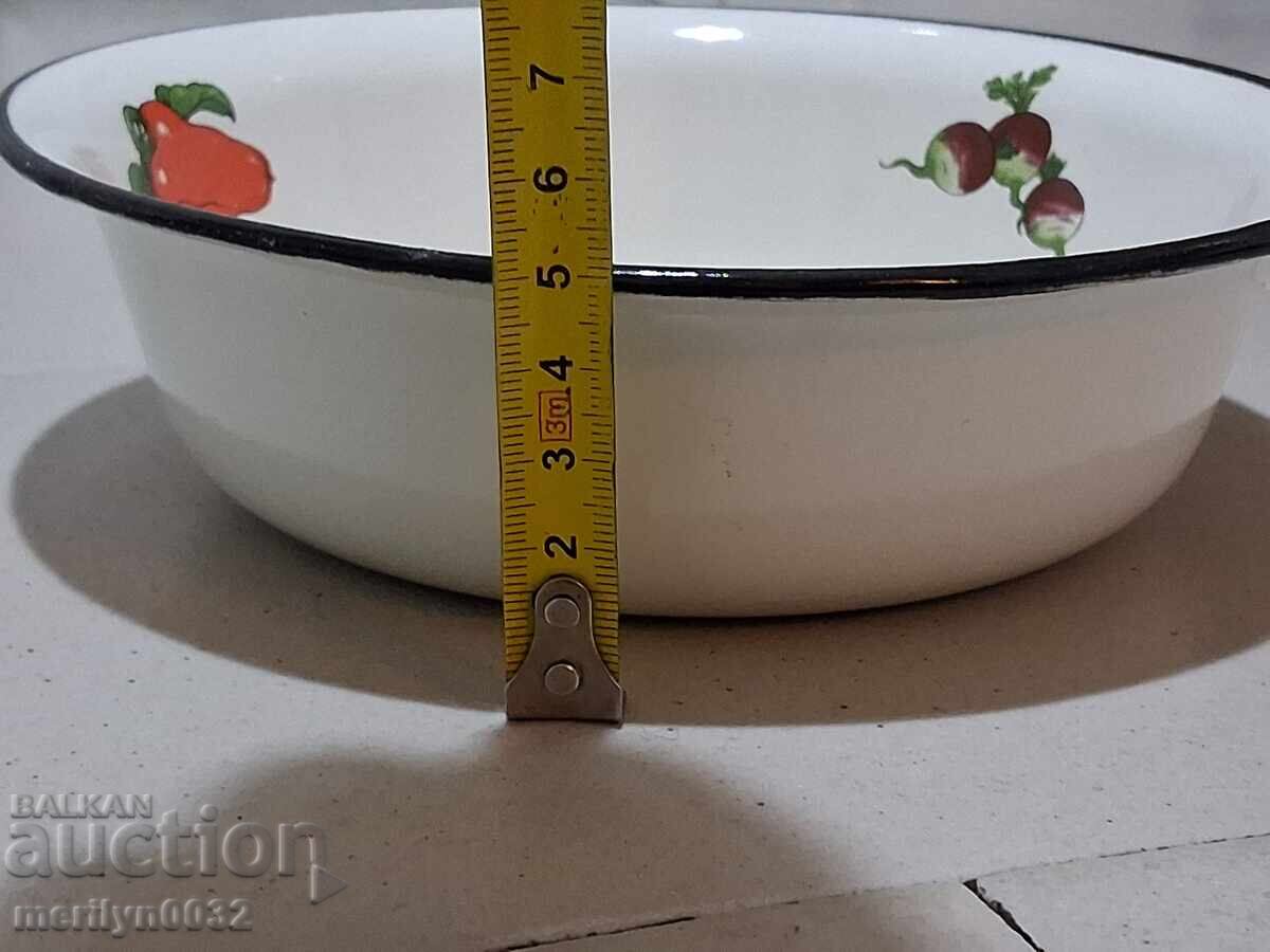 Παράδοση Εμαγιέ πιάτο, σκεύος με σμάλτο, μπολ, ΕΣΣΔ