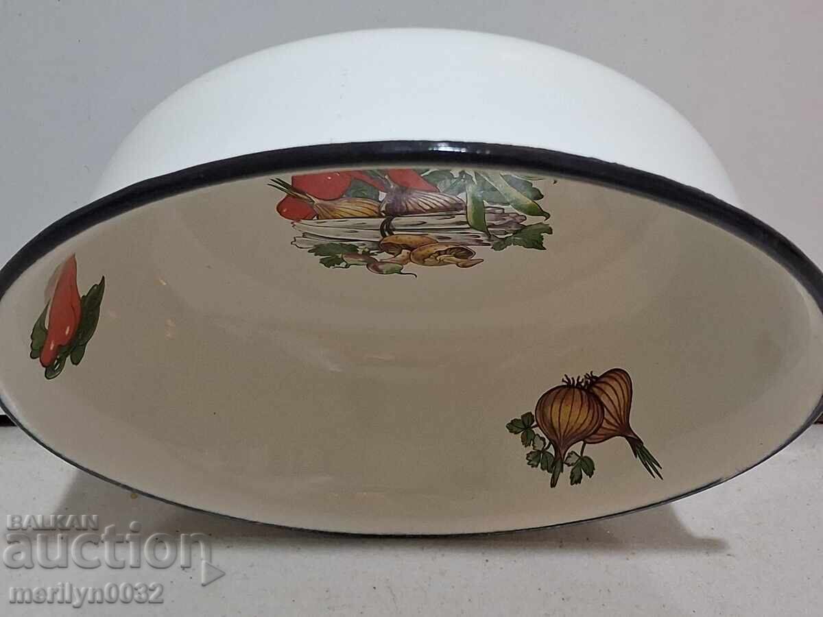 Εμαγιέ πιάτο, σκεύος με σμάλτο, μπολ, ΕΣΣΔ - 6