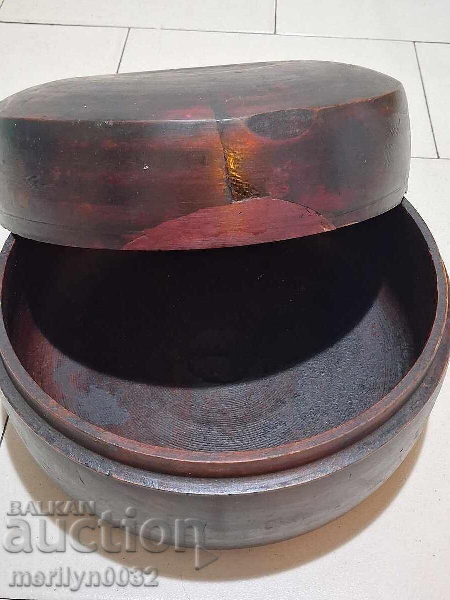 Bol din lemn bol cu capac, bol lemn primitiv - 5