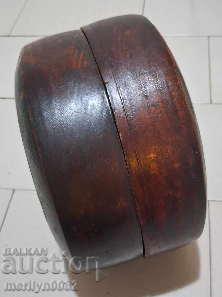 Bol din lemn bol cu capac, bol lemn primitiv - 7