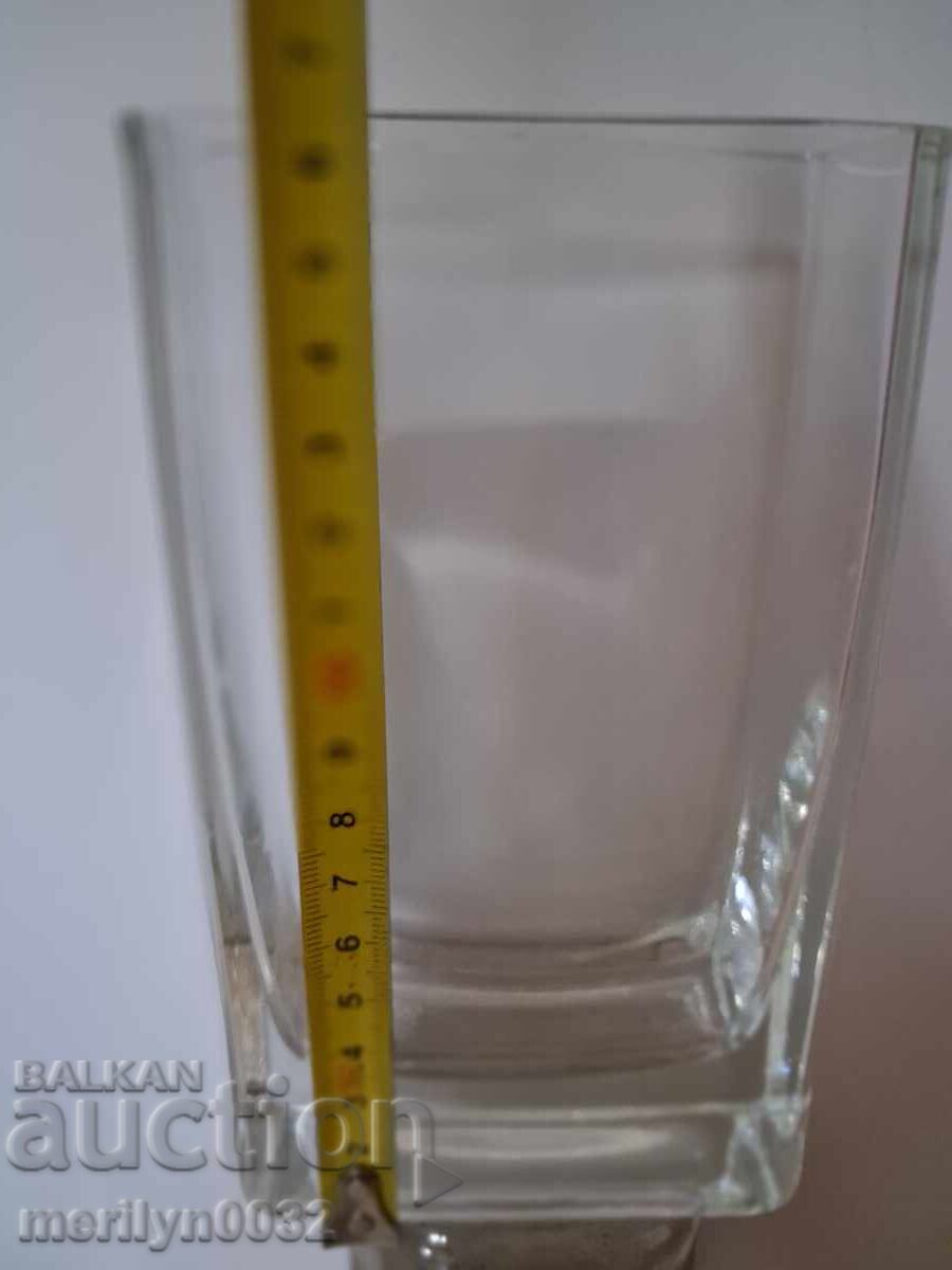 Παλιό γερμανικό βάζο από γυαλί - 6