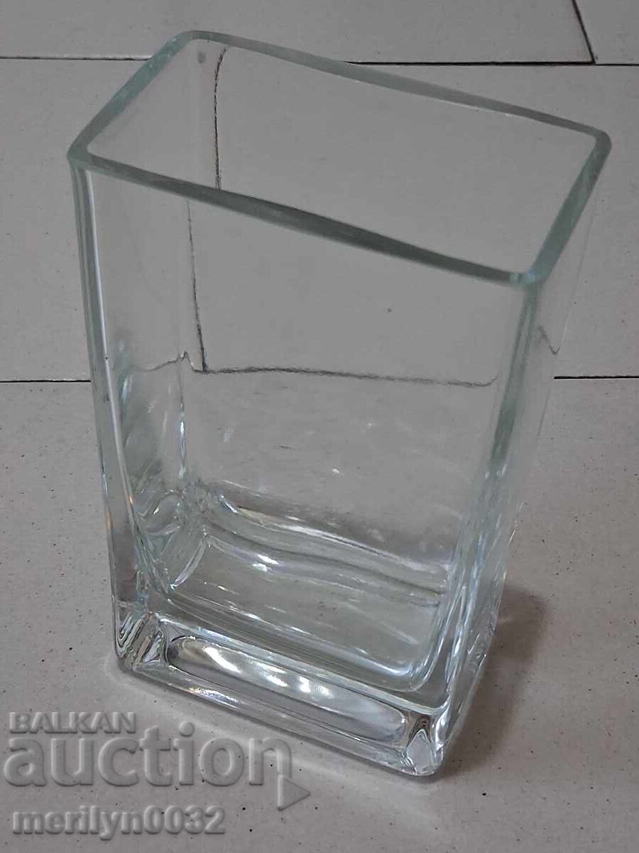 Παλιό γερμανικό βάζο από γυαλί