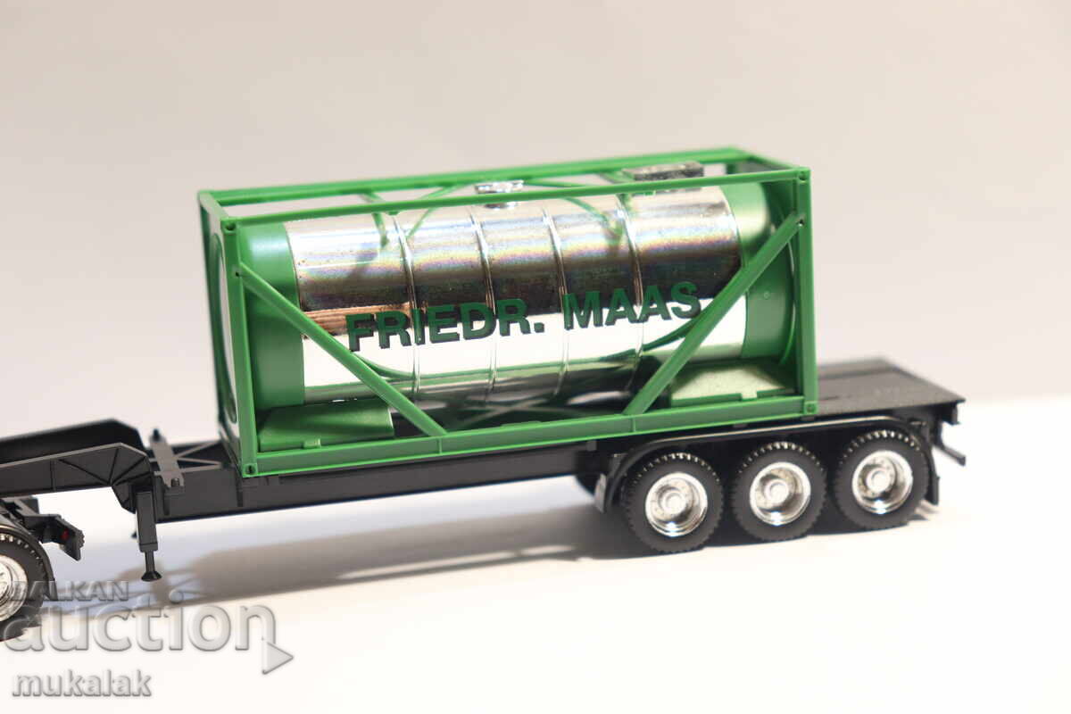 Licitație HERPA H0 1/87 MERCEDES CAMION CISTERNĂ TIR MODEL COLIȚĂ