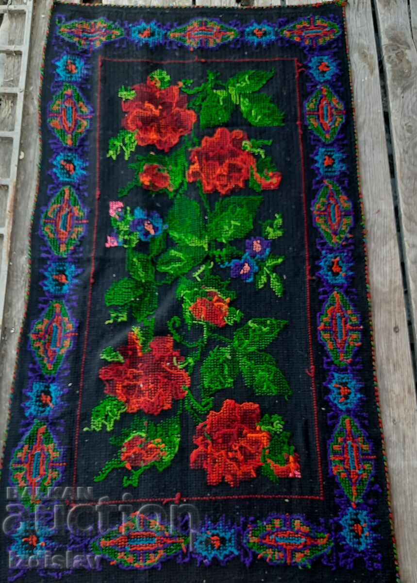 Auction  Old rug for wall or minders (bench)