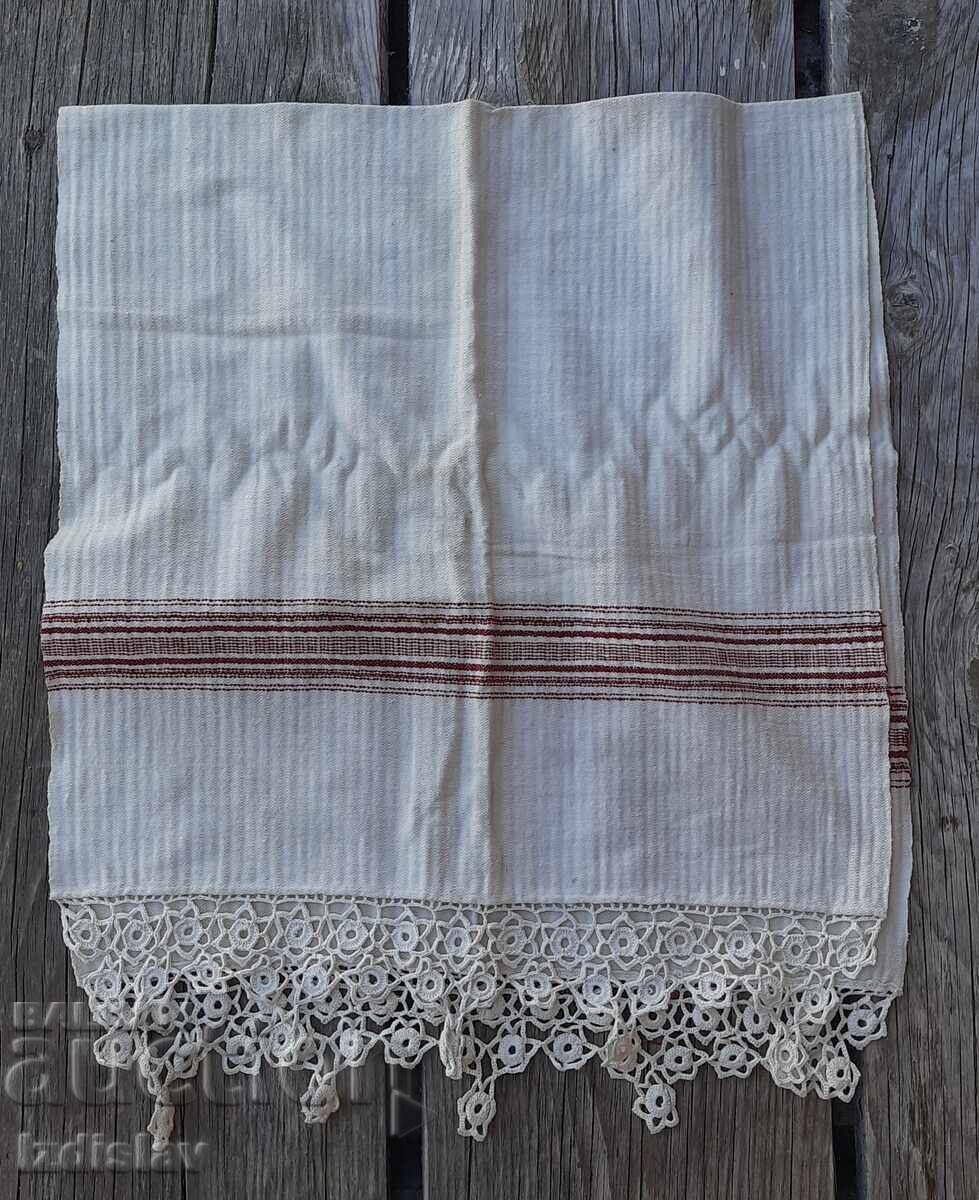 Delivery of Woven towel, handkerchief with handmade lace Delivery of Woven towel, handkerchief with handmade lace