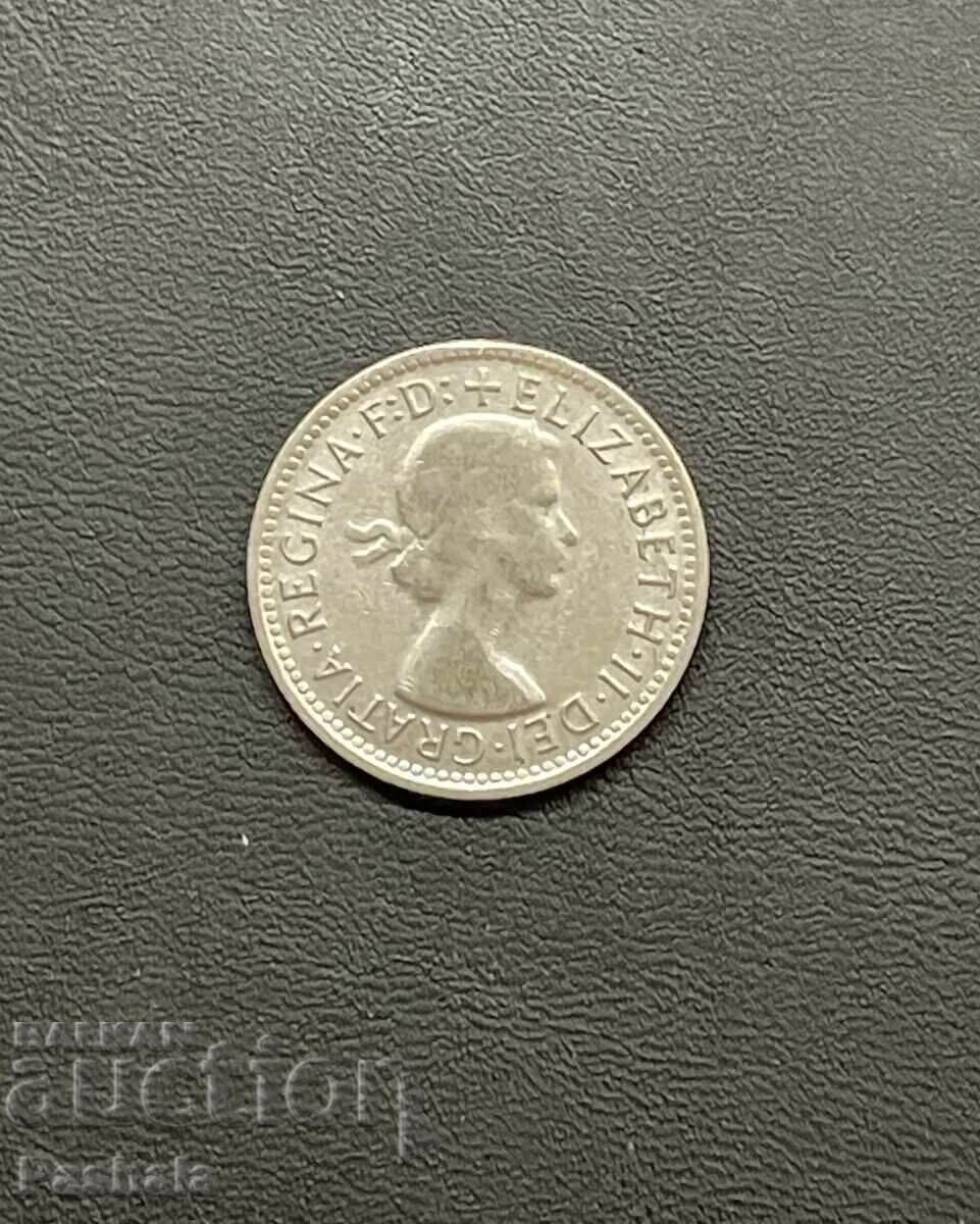 Австралия 1 шилинг 1957 г. с цена 20.00 лв. | € 10.23