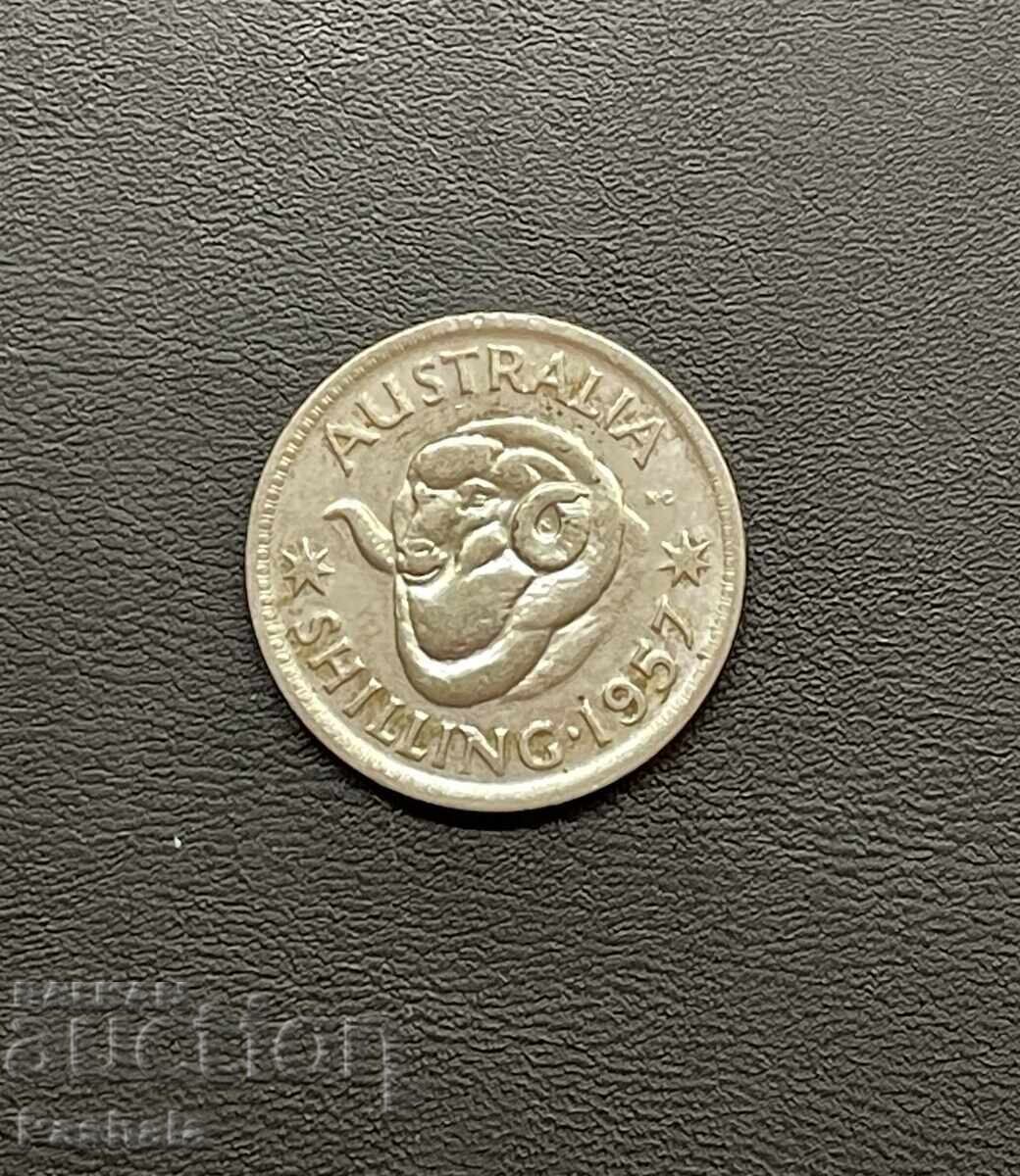 Австралия 1 шилинг 1957 г.