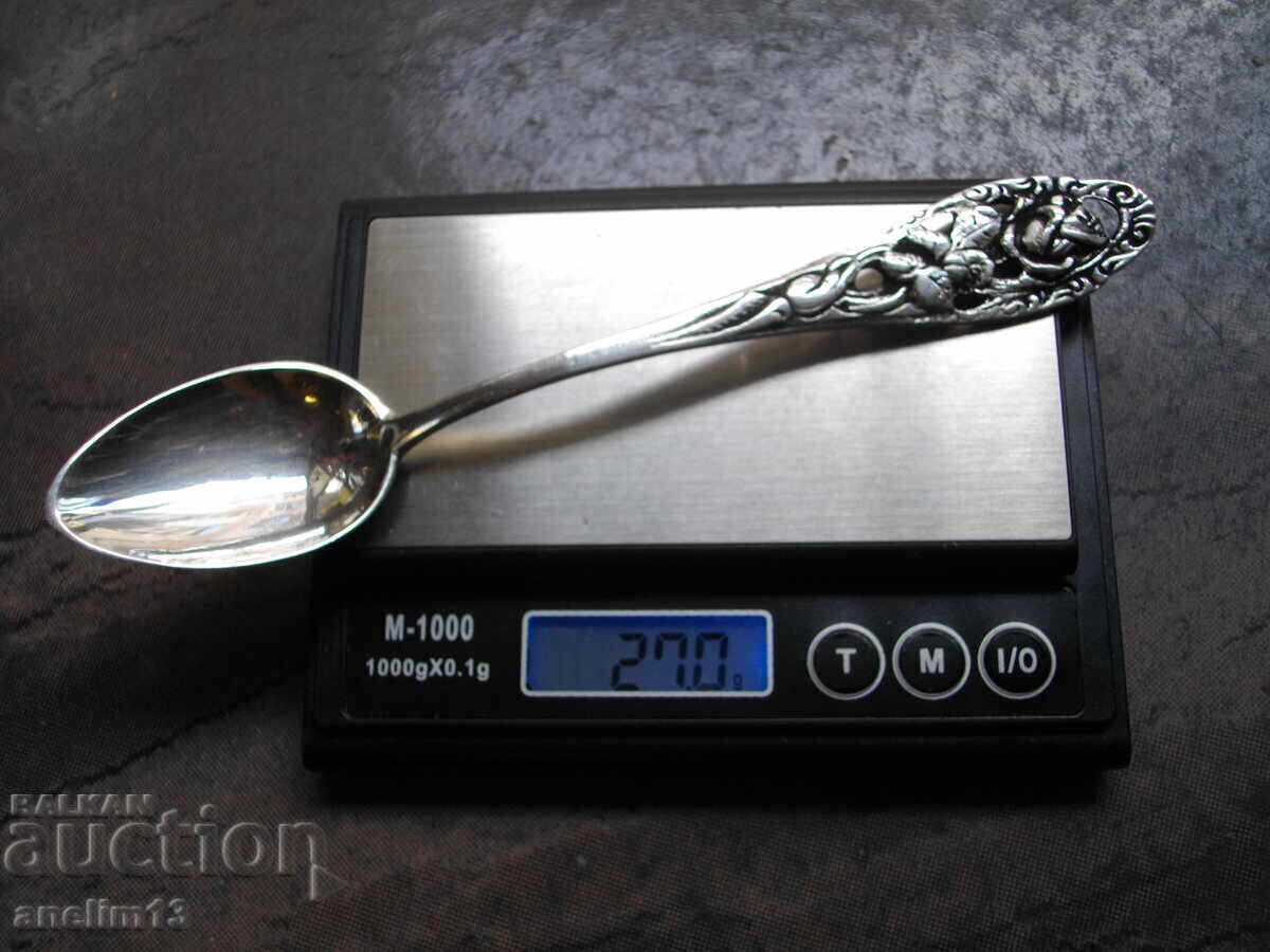 LINGURIȚĂ VECHE DE ARGINT CU TRANDAFIR ARGINT 800 - 6 LINGURIȚĂ VECHE DE ARGINT CU TRANDAFIR ARGINT 800 - 6