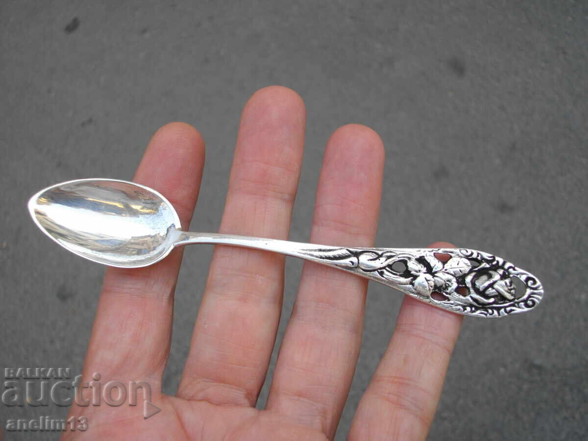 LINGURIȚĂ VECHE DE ARGINT CU TRANDAFIR ARGINT 800 LINGURIȚĂ VECHE DE ARGINT CU TRANDAFIR ARGINT 800