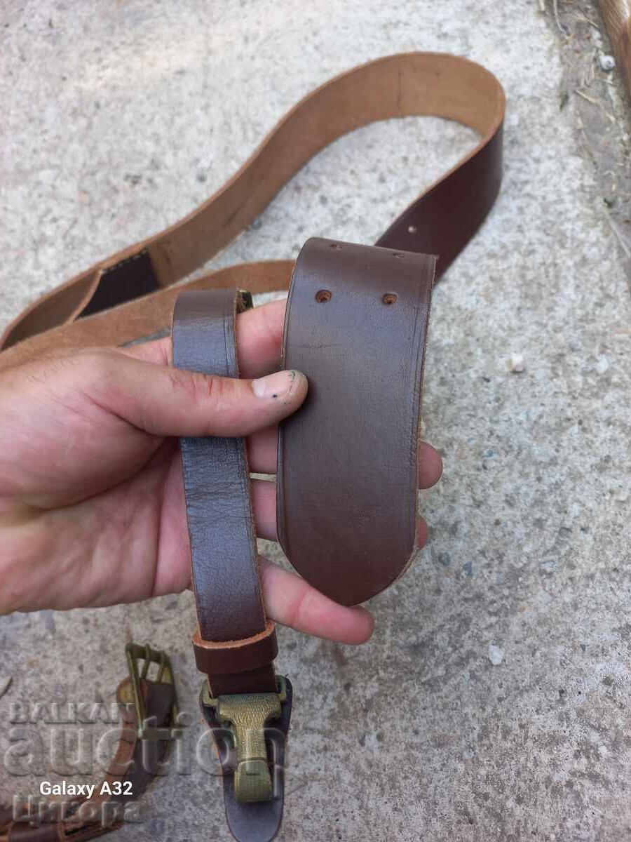 Centură militară de ofițer VECHE, NOUĂ, cu portjartier - 5