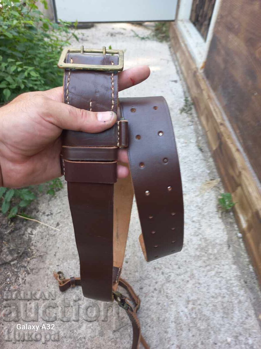 Centură militară de ofițer VECHE, NOUĂ, cu portjartier - 6